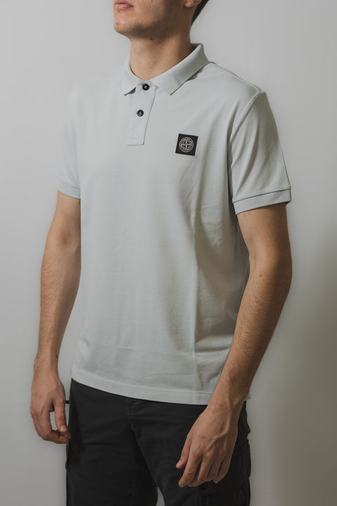 STONE ISLAND POLO PIQUET STRETCH SLIM FIT PATCH LOGO