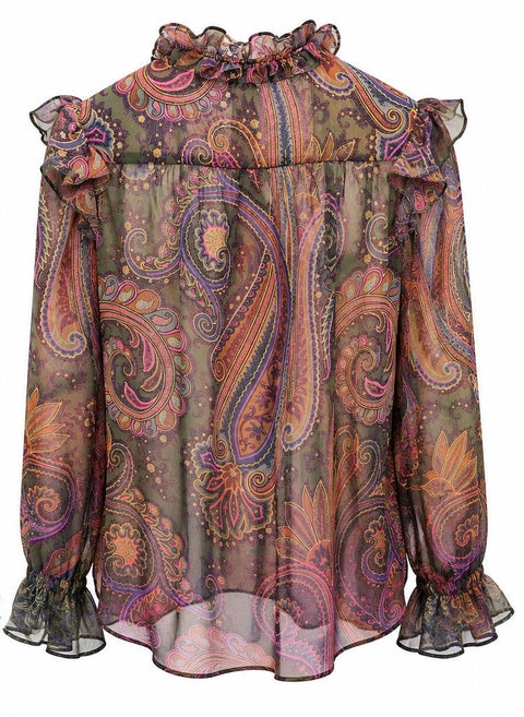 ETRO CAMICIA SETA STAMPA CASHMERE