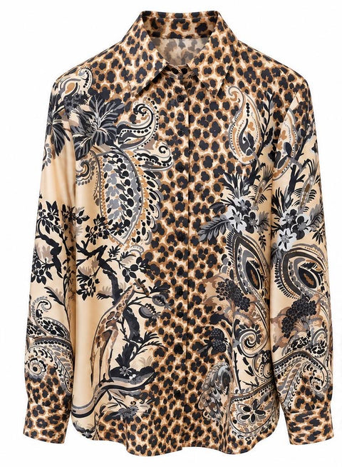 ETRO CAMICIA SETA STAMPA ANIMALIER