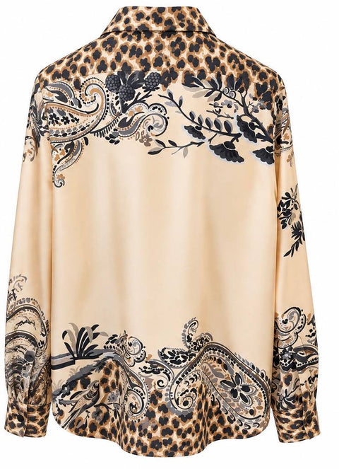 ETRO CAMICIA SETA STAMPA ANIMALIER