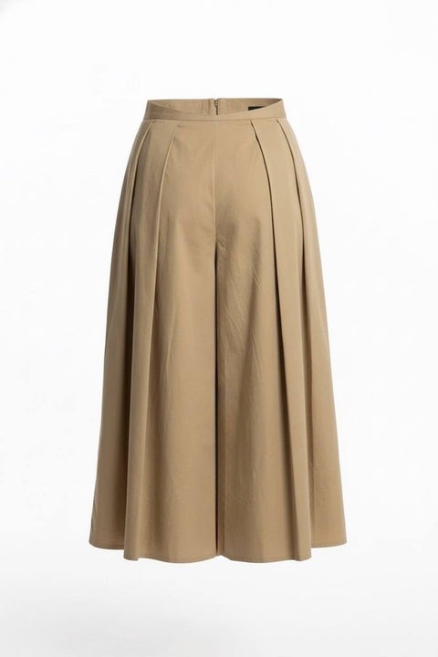 EMPORIO ARMANI GONNA COTONE VITA ALTA CON PIEGHE