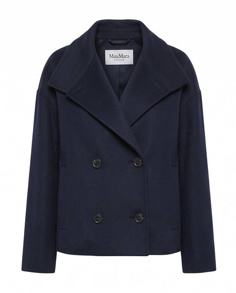 MAX MARA STUDIO ACERI GIACCONE LANA SETA E CASHMERE