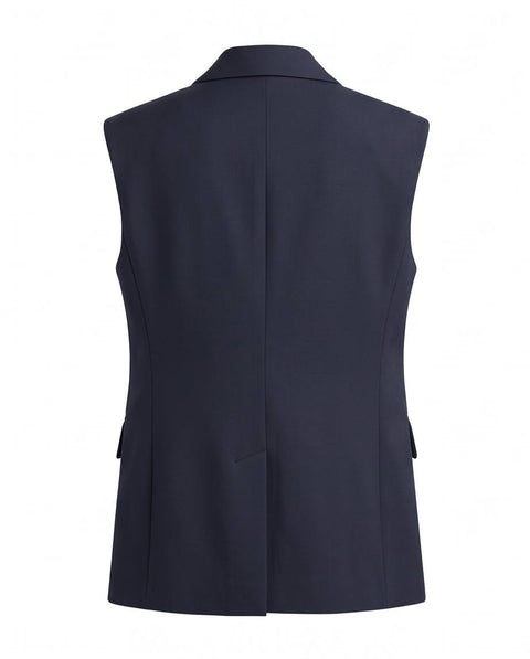 MAX MARA STUDIO QUASAR GILET LUNGO TELA DI LANA