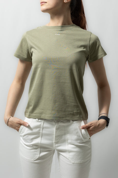 PINKO BASICO T-SHIRT JERSEY LOGO