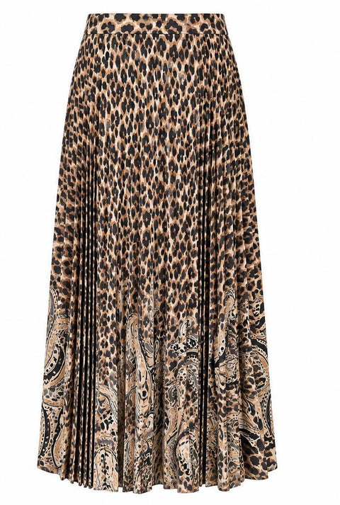ETRO GONNA LUNGA PLISSE  STAMPA ANIMALIER
