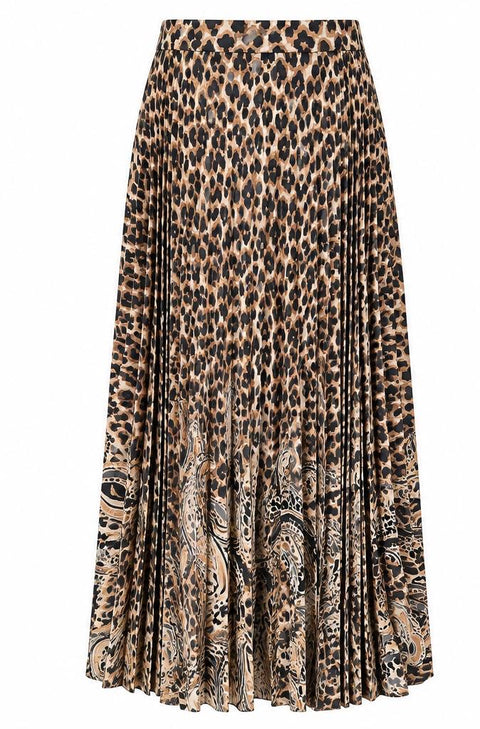 ETRO GONNA LUNGA PLISSE  STAMPA ANIMALIER