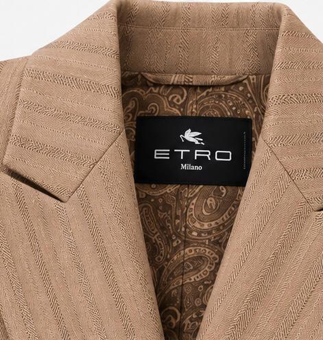 ETRO GIACCA DOPPIOPETTO LANA GESSATO