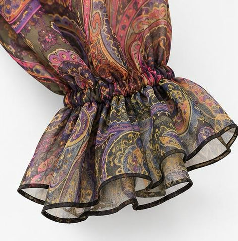 ETRO CAMICIA SETA STAMPA CASHMERE