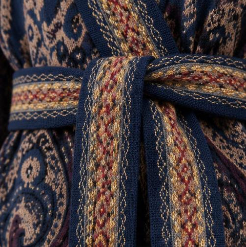 ETRO CARDIGAN CINTURA IN VITA LANA JACQUARD