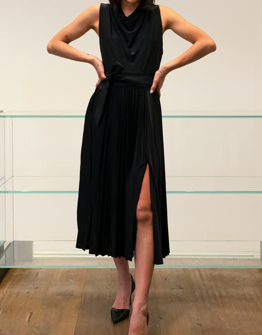 BCBGMAXAZRIA ABITO PLISSE  SMANICATO