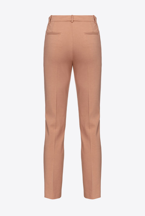 PINKO BELLO SLIM TROUSERS WITH FABRIC STITCH