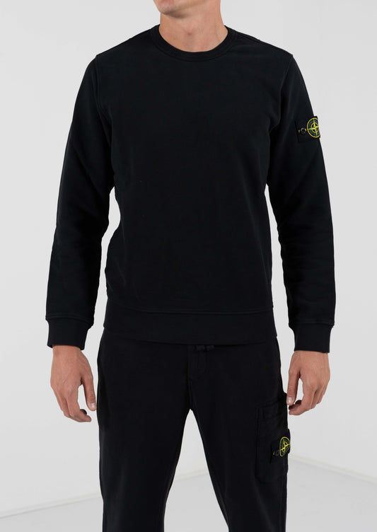 STONE ISLAND FELPA GIROCOLO LOGO BADGE