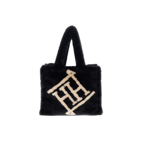 HERNO SHOPPER ECOFUR E NYLON LOGO