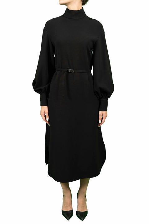 BCBGMAXAZRIA STRETCH WOOL MOUTH NECK DRESS