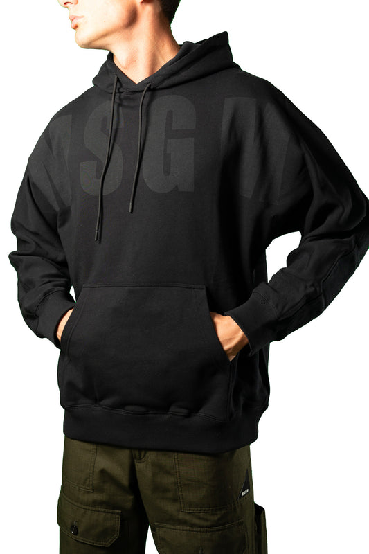 MSGM FELPA CAPPUCCIO STAMPA LOGO