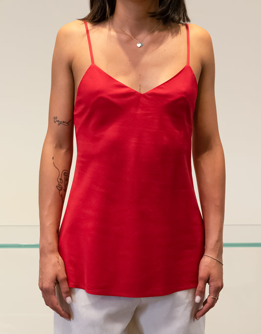 BCBGMAXAZRIA TOP BRETELLE VISCOSA