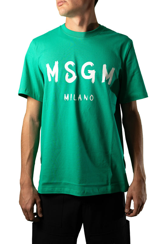 MSGM T-SHIRT JERSEY STAMPA LOGO