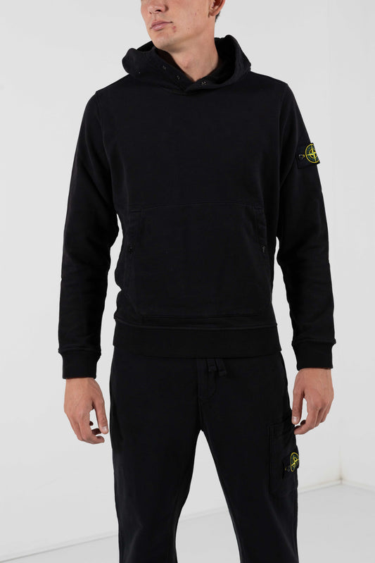 STONE ISLAND FELPA CAPPUCCIO E MARSUPIO LOGO